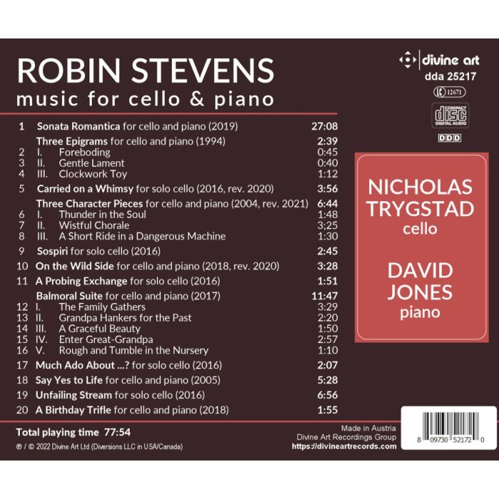 Stevens: Music for Cello & Piano - slide-1