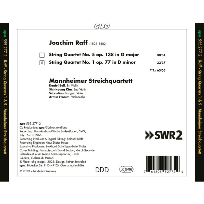 Raff: String Quartets Nos. 1 & 5 - slide-1
