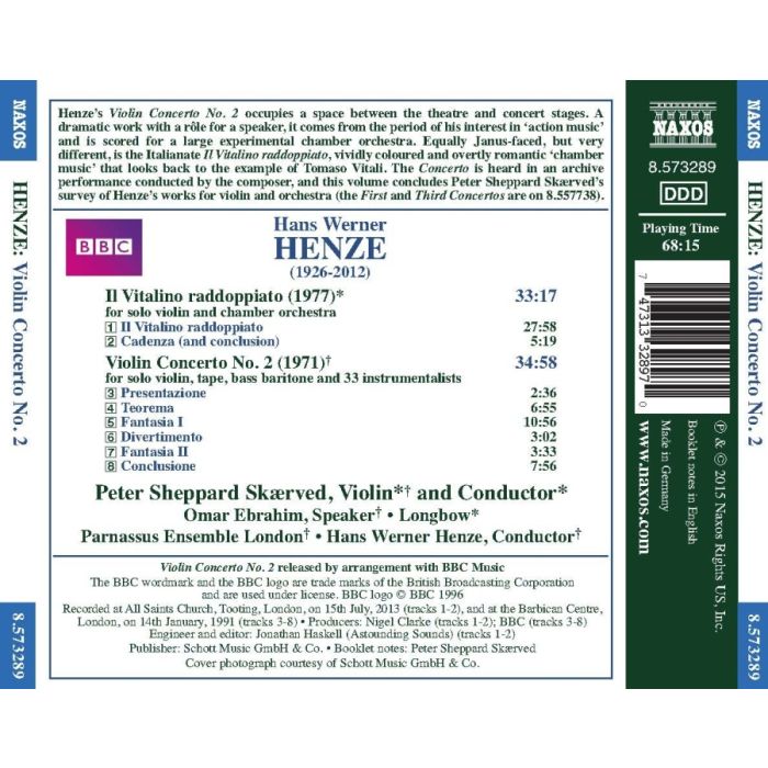 Henze: Violin Concerto No. 2 Il Vitalino raddoppiato - slide-1