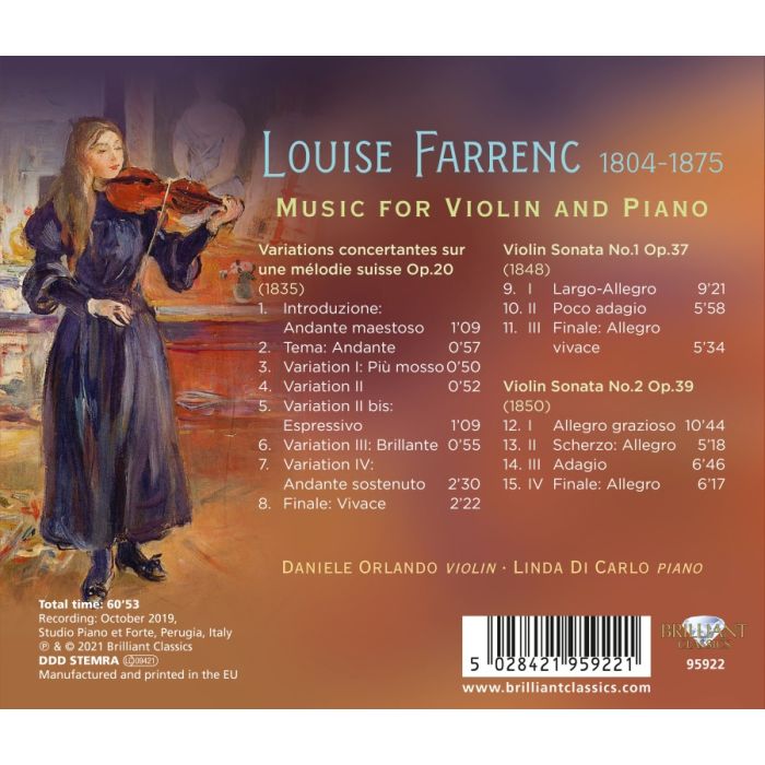 Farrenc: Music for Violin & Piano - slide-1