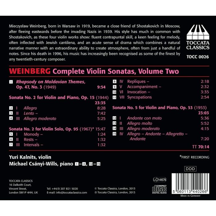 Weinberg: Complete Violin Sonatas Vol. 2 - slide-1