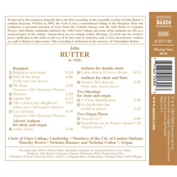 RUTTER: Requiem; Anthems - slide-1