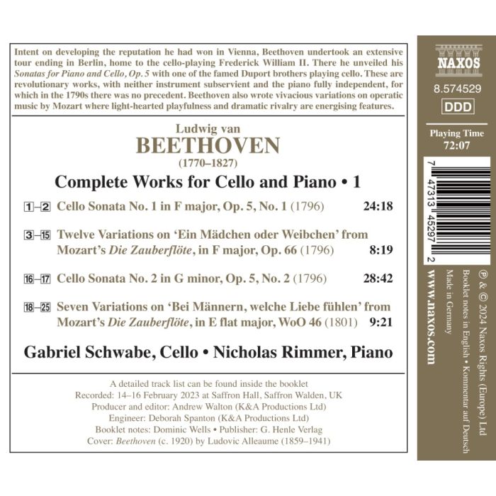 Beethoven: Complete Works for Cello and Piano Vol. 1 - slide-1