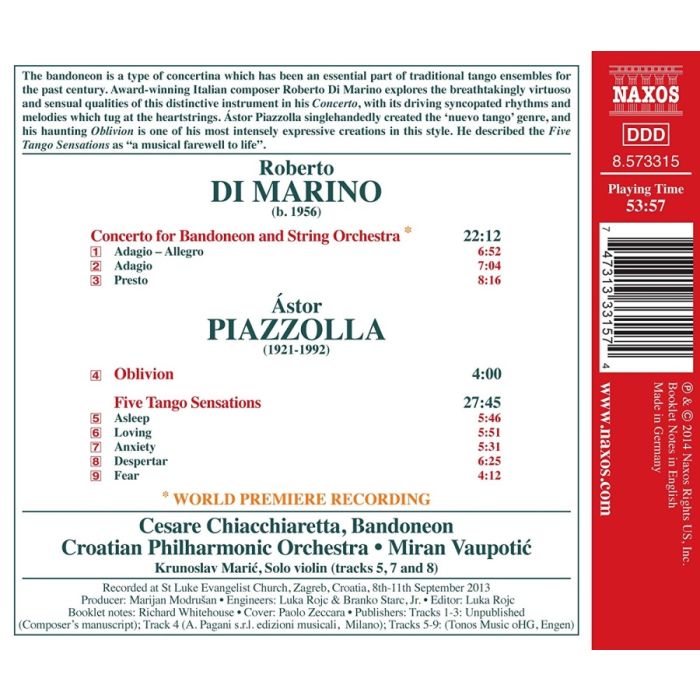 Di Marino & Piazzolla: Music for Bandoneon - slide-1