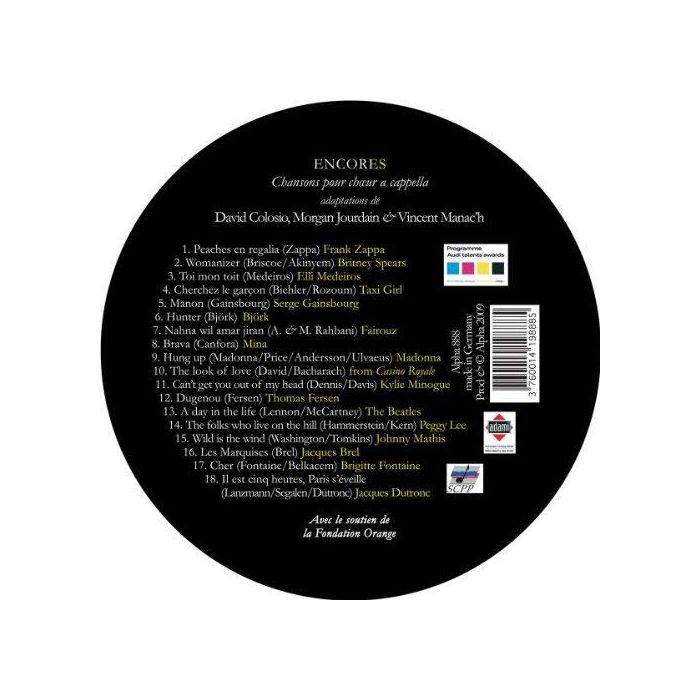 ENCORES - przeboje  takich artystów jak Madonna, Zappa, Björk, Kylie Minogue Spears (Britney…), Brel, Gainsbourg zaaranżowane na chór - slide-1