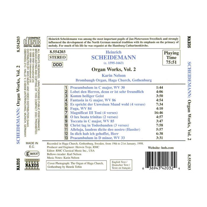 SCHEIDEMANN: Organ Works Vol. 2 - slide-1