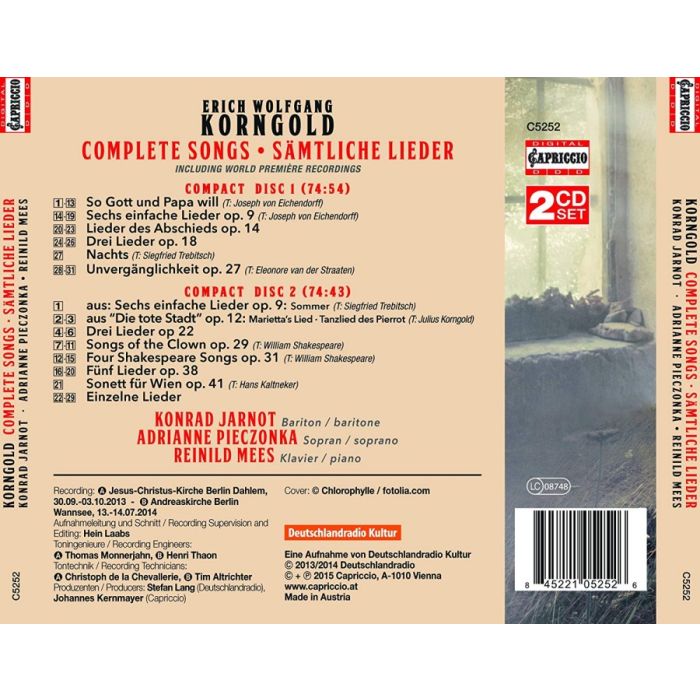 Korngold: Complete Songs - slide-1