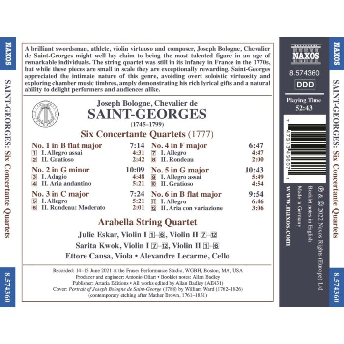 Saint-Georges: Six Concertante Quartets - slide-1
