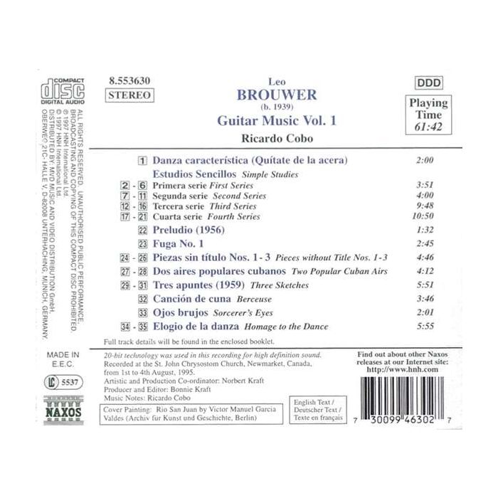 BROUWER: Guitar Music Vol. 1 - slide-1