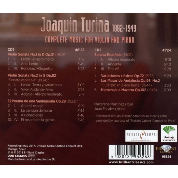 Turina: Complete Music for Violin and Piano - slide-1