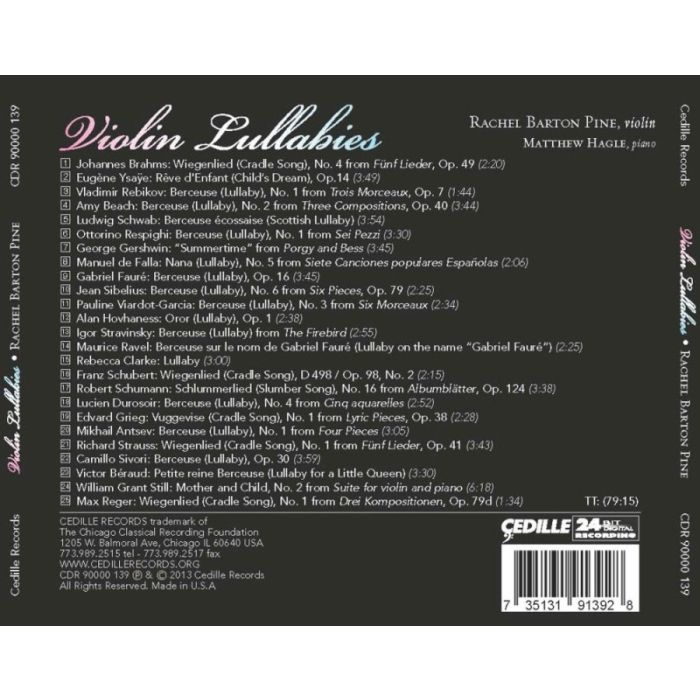 Violin Lullabies - Brahms, Ysaÿe, Respighi, Gershwin, de Falla, Fauré, ... - slide-1