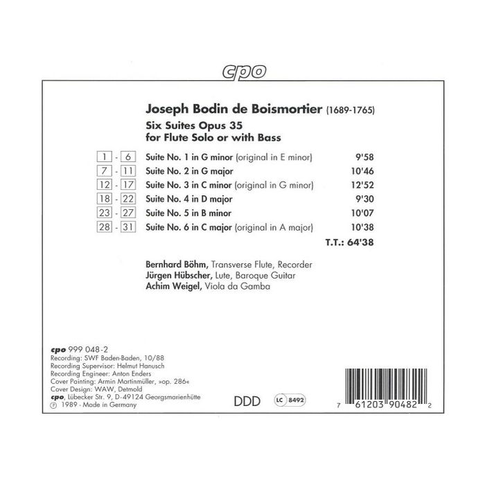 BOISMORTIER: Suites for Flute and Continuo - slide-1