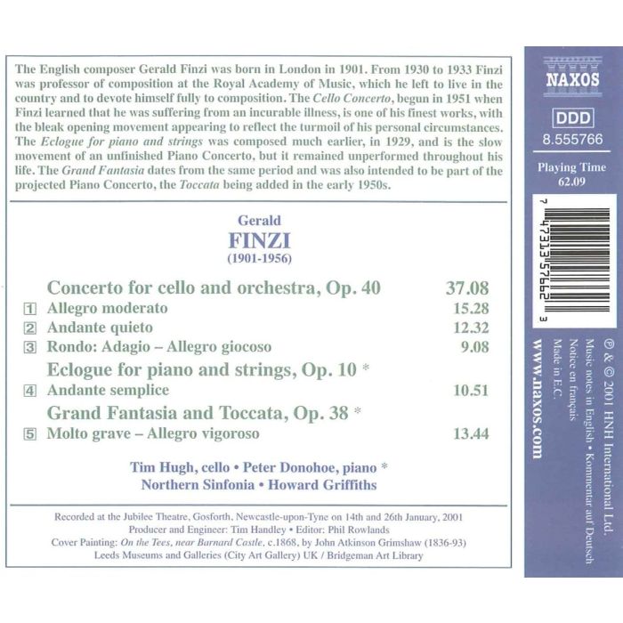 FINZI: Cello Concerto; Grand Fantasia and Toccata; Eclogue - slide-1