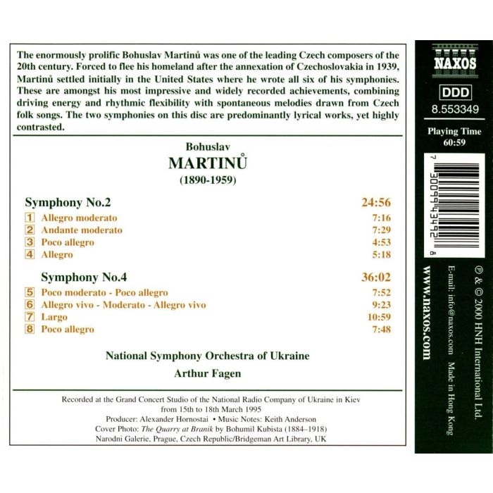 MARTINU: Symphonies nos. 2 & 4 - slide-1