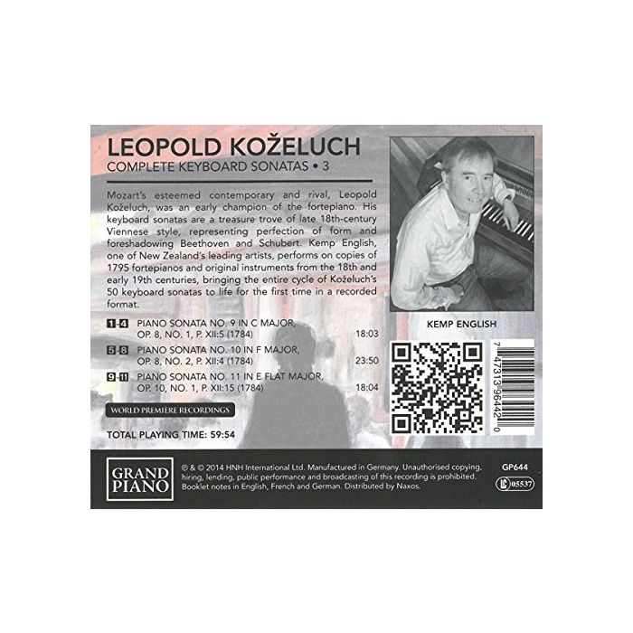 Koželuch: Complete Keyboard Sonatas Vol. 3 - slide-1