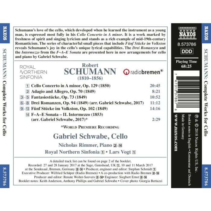 Schumann: Cello Concerto; Works for Cello and Piano - slide-1