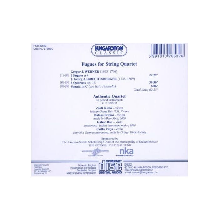 Authentic Quartet play Albrechtsberger & Werner - slide-1