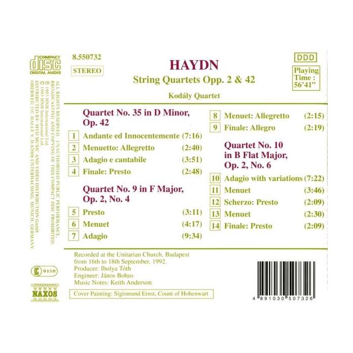 HAYDN: String Quartet op. 2 & 42 - slide-1