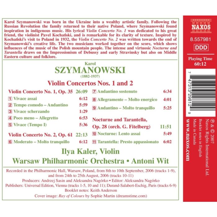 Szymanowski: Violin Concertos 1 & 2 - slide-1