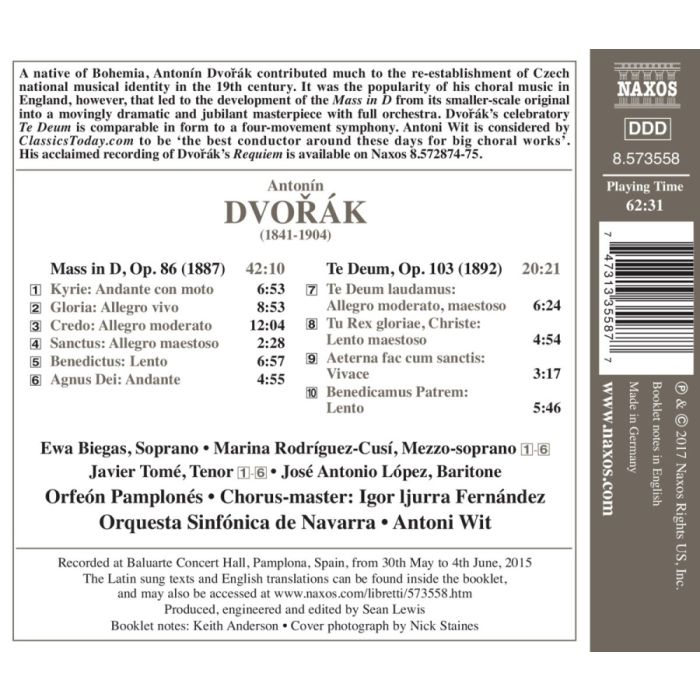 Dvorak: Mass in D; Te Deum - slide-1