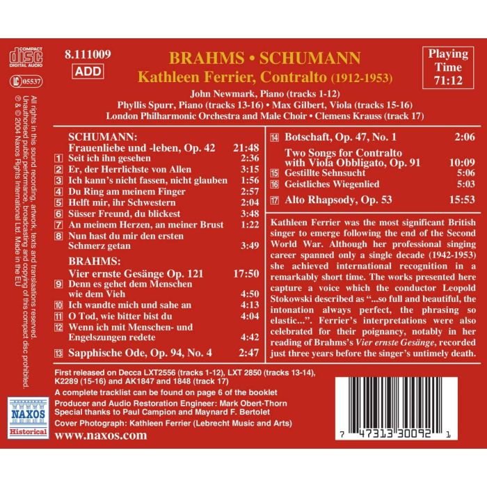 BRAHMS  /  SCHUMANN: Frauenliebe & leben - slide-1