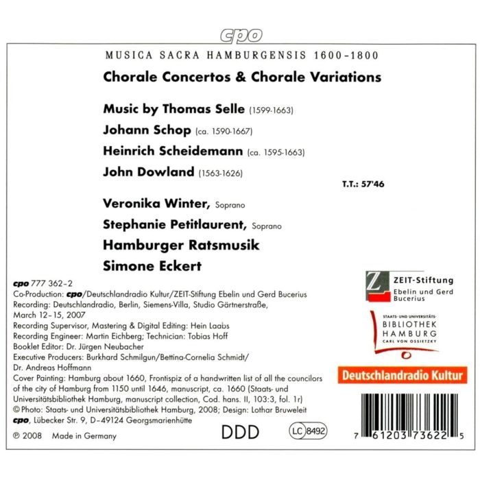 Selle, Schop, Scheidemann: Chorale Concertos & Chorale Variation - slide-1