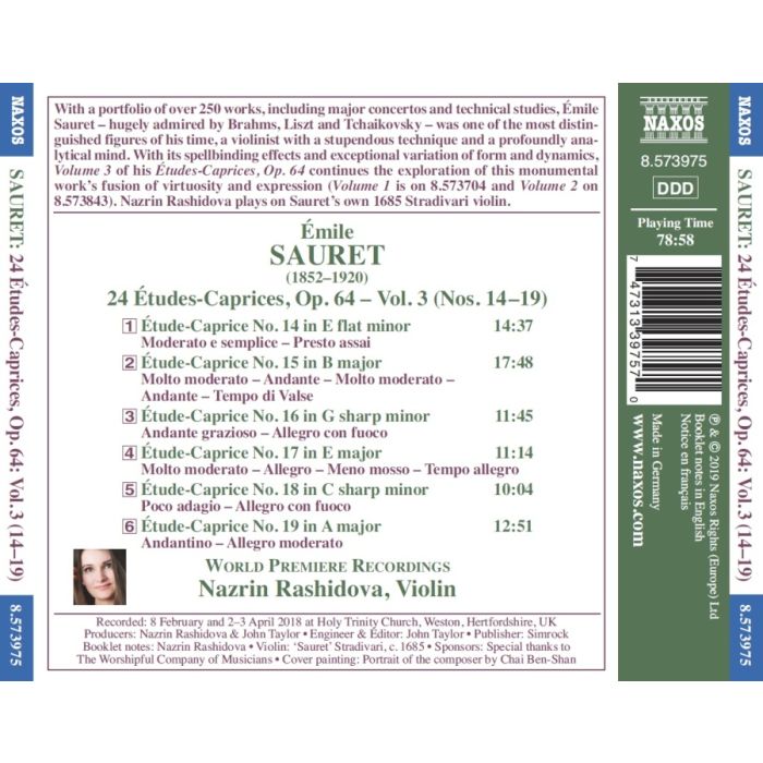 Sauret: 24 Etudes-Caprices Op. 64, Vol. 3 - slide-1
