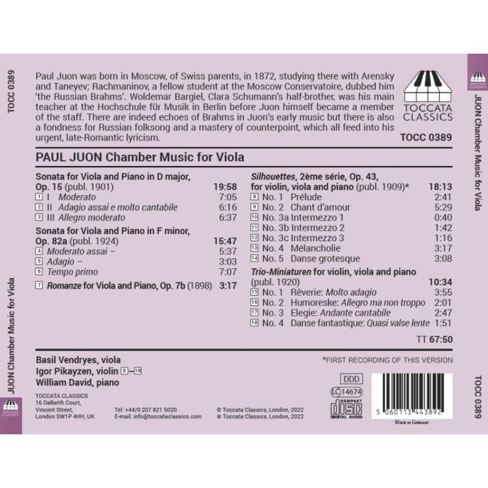 Juon: Chamber Music for Viola - slide-1