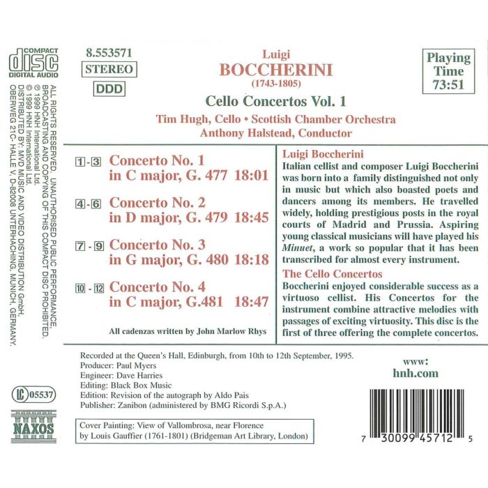 BOCCHERINI: Cello Concertos vol. 1 - slide-1