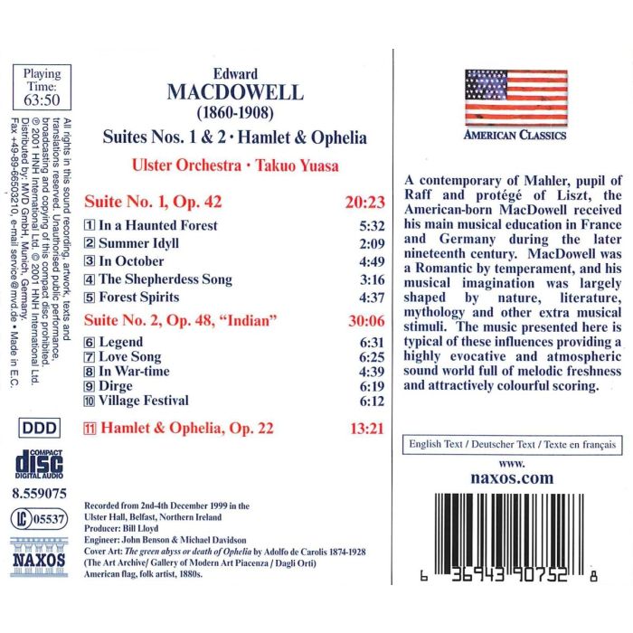 MACDOWELL: Orchestral Suites - slide-1