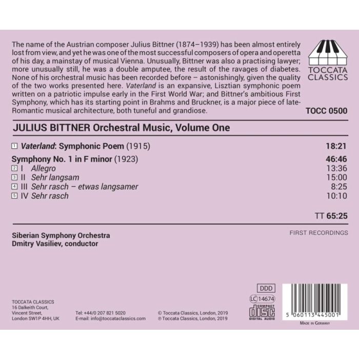 Bittner: Orchestral Music Vol. 1 - slide-1
