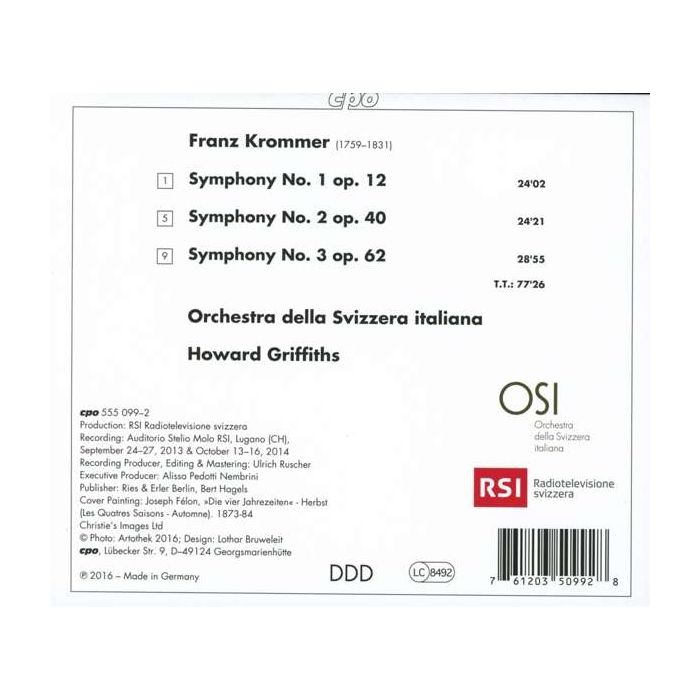 Krommer: Symphonies Nos. 1 - 3 - slide-1