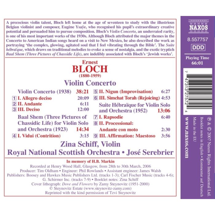 Bloch Ernest: Violin Conc., Baal Shem - slide-1