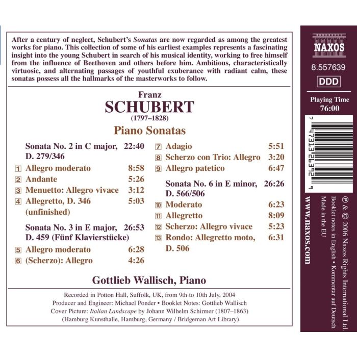 SCHUBERT: Piano Sonatas Nos. 2, 3, 6 - slide-1