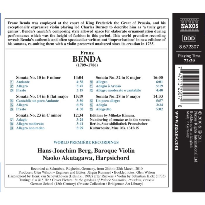 Benda: Violin Sonatas - slide-1
