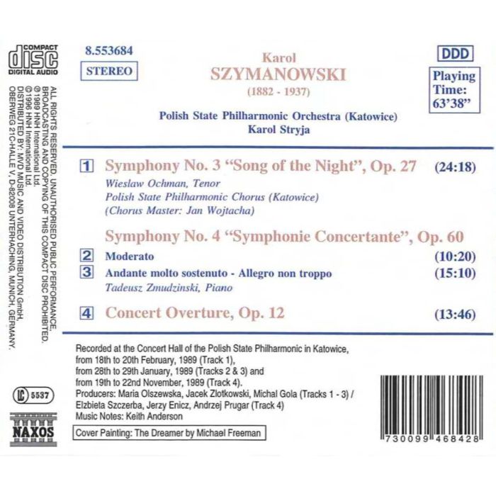 SZYMANOWSKI: Symphonies 3  & 4 - slide-1