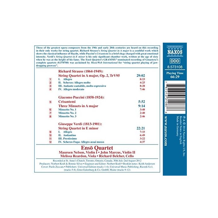 Strauss, Puccini & Verdi: String Quartets - slide-1