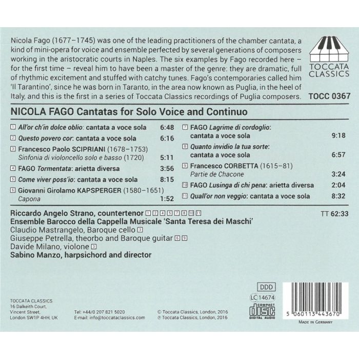 Fago: Cantatas and Ariettas for Solo Voice and Continuo - slide-1