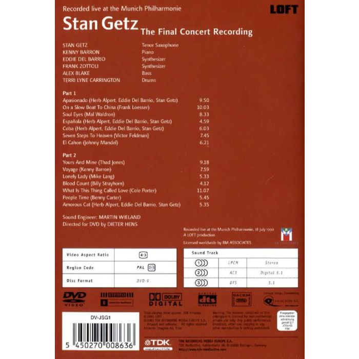 STAN GETZ - THE FINAL CONCERT - slide-1