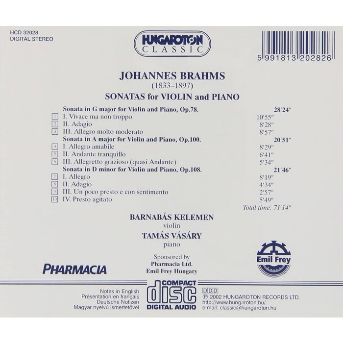 Brahms: Violin Sonatas Nos. 1-3 - slide-1