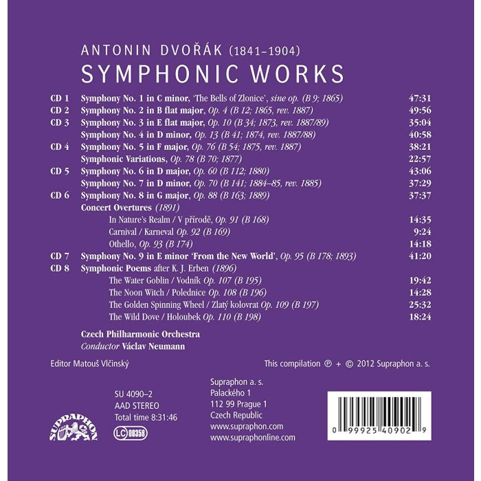 Dvorak: Symphonic Works - Symphonies, Symphonic Variations, Symphonic Poems, Concert Overtures - slide-1