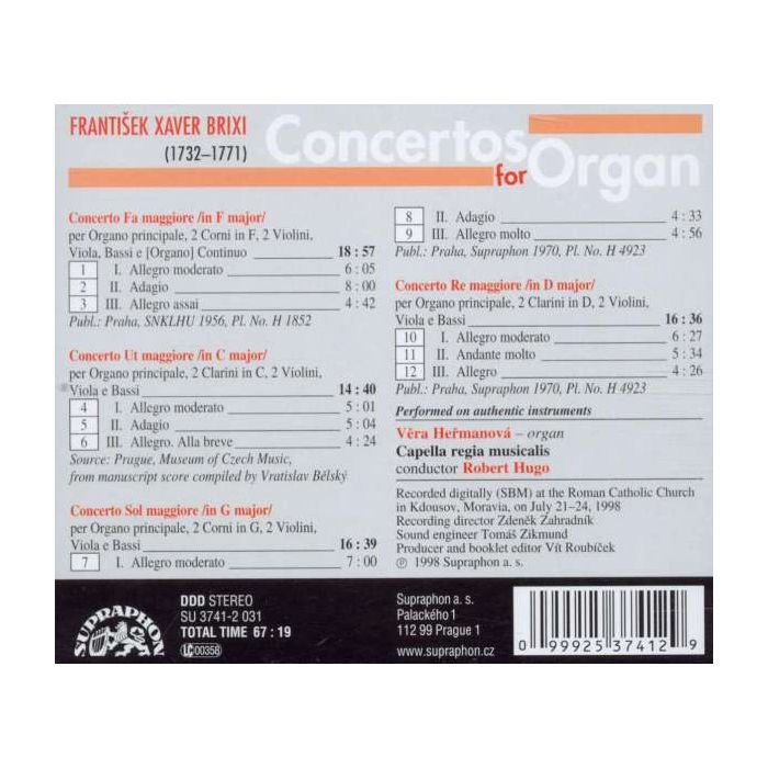 Brixi: Concertos for Organ and Orchestra - slide-1
