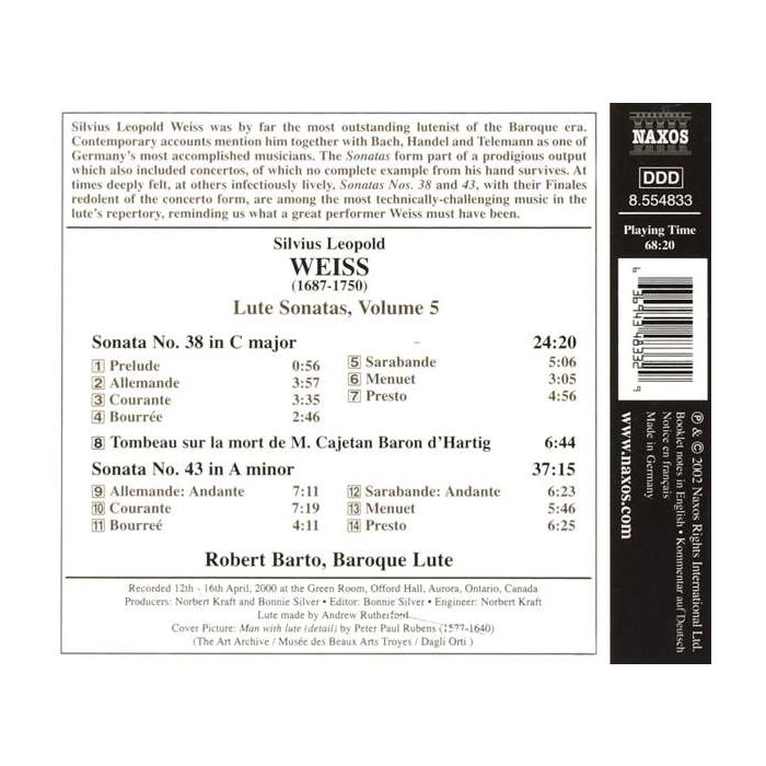 WEISS: Sonatas for Lute Vol. 5 - slide-1