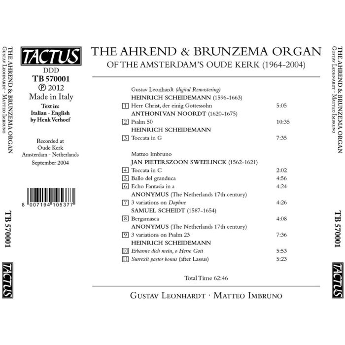 Die Ahrend & Brunzema Orgel - Amsterdam's Oude Kerk: Scheidemann, van Noordt, Sweelinck, Scheidt - slide-1
