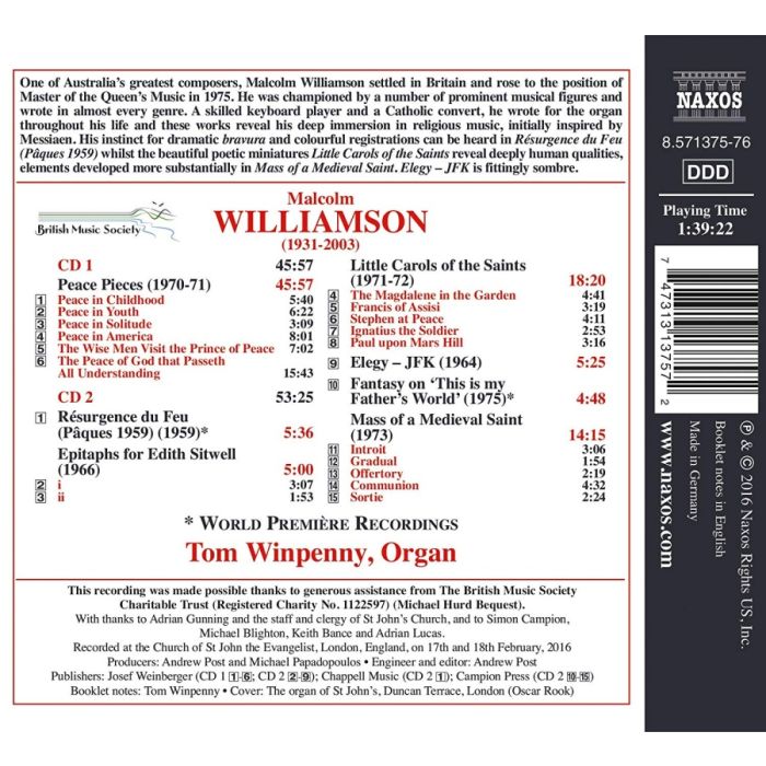 Williamson: Organ Music - slide-1