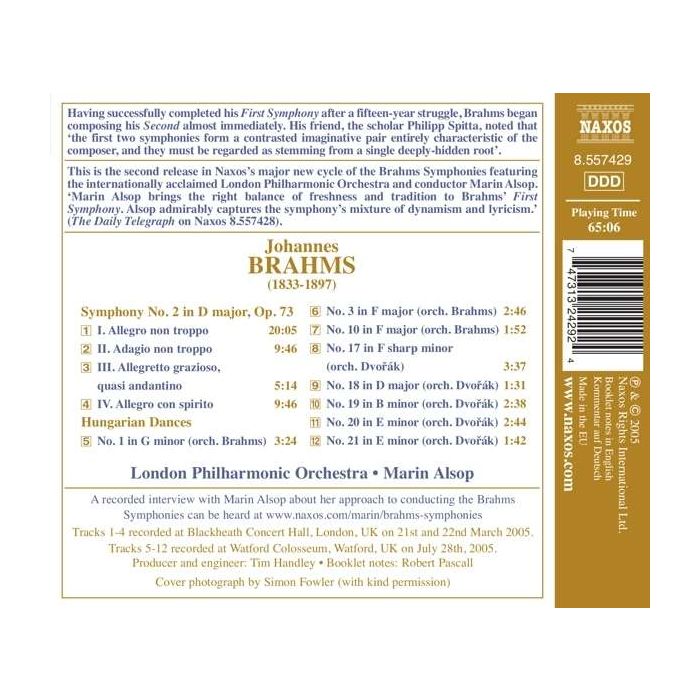BRAHMS: Symphony no. 2 - slide-1