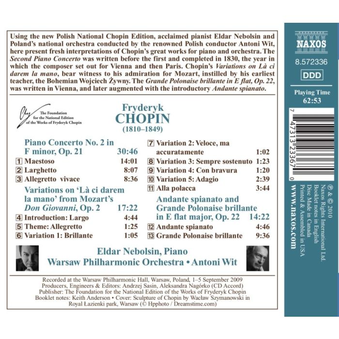 CHOPIN: Piano Concerto No. 2, Variations on La ci darem, Andante spianato and Grande polonaise brillante (nagranie wg nowego wydania narodowego) - slide-1