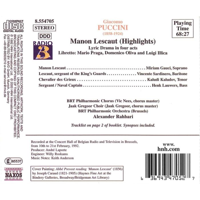 PUCCINI: Manon Lescaut (Highlights) - slide-1