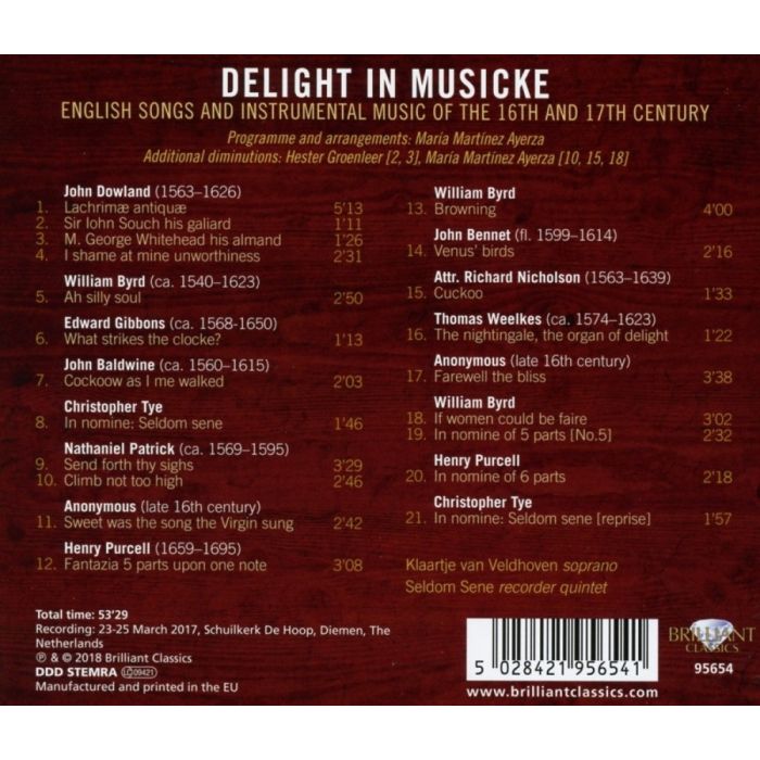 Delight in Musicke: English Songs and Instrumental Music of the 16th and 17th Century - slide-1