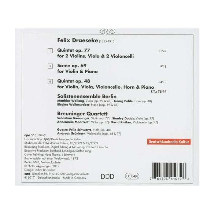 Draeseke: Quintets opp. 48 & 77; Scene op. 69 - slide-1